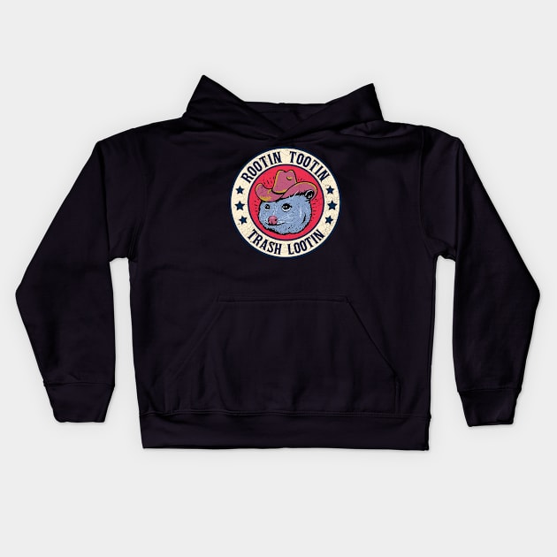 Rootin Tootin Trash Lootin Kids Hoodie by rido public